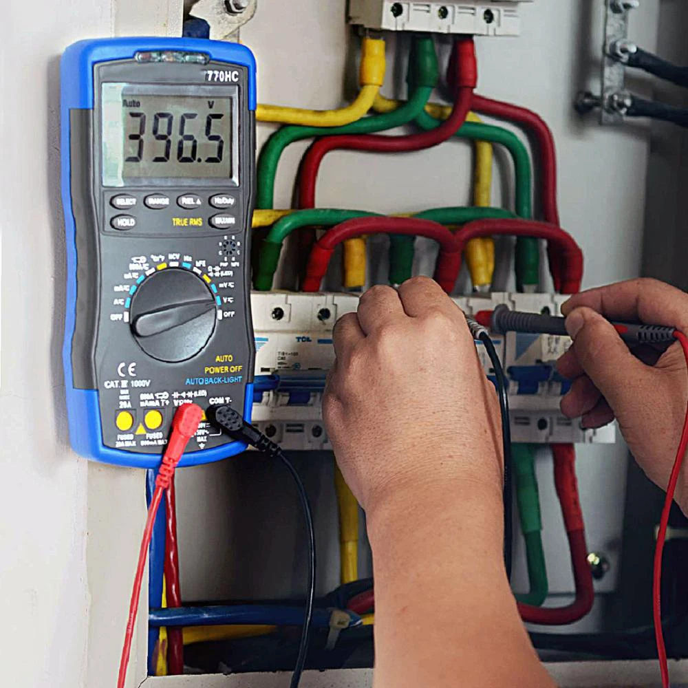 Imagem -05 - Multímetro Digital Oscilante Testador de Distância Automático Recurso Ncv Temperatura Frequência Ciclo de Trabalho