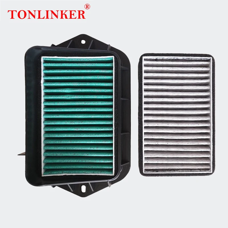 TONLINKER 2 Holes Air Filter For Vw Beetle A5 Jetta6 NF Sharan Tiguan 5N For Audi Q3 8U Alhambra External Filter Anti-PM2.5 98%