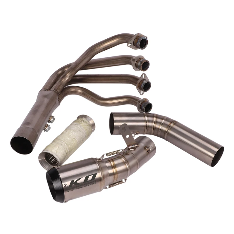 Slip on Z900 Motorcycle Exhaust Tip Escape Muffler Silencer Exhaust System Connector Section Pipe for Kawasaki Z900