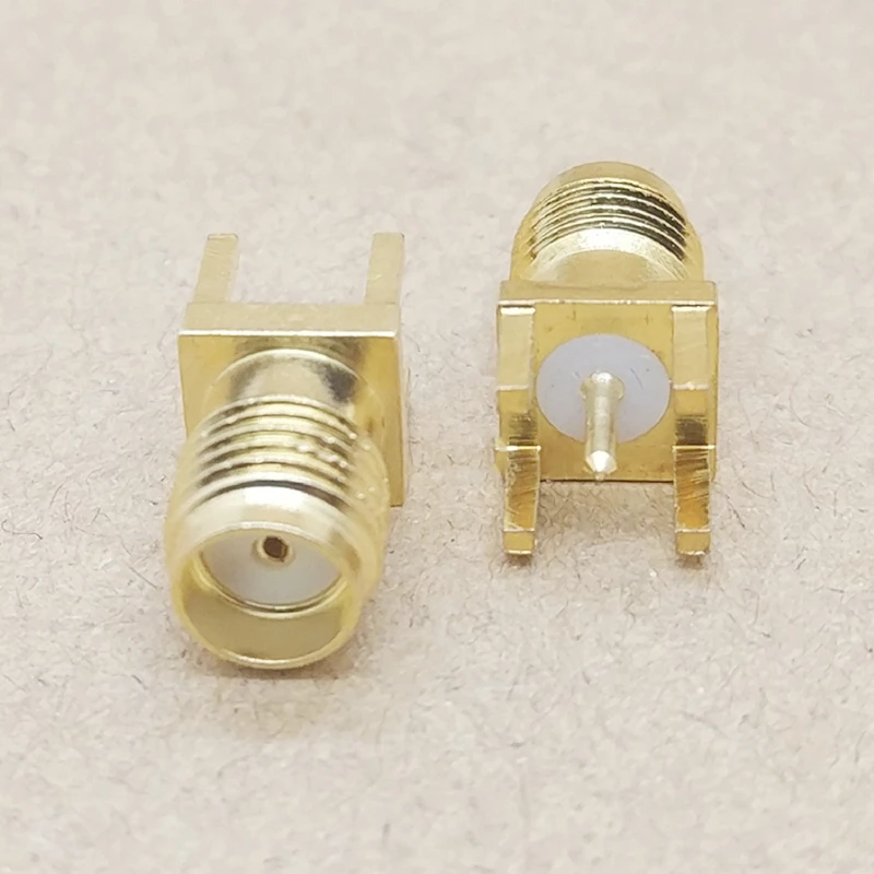 10PCS SMA female Thru Hole plug 180 DEGREE SMA-KE PCB Mount connector RF adapter SMA-KHD