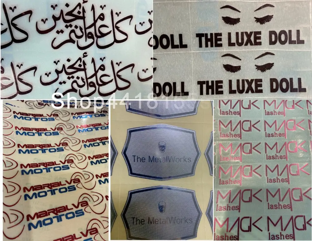 Custom 3d Metall Logo Transfer Aufkleber Nickel Aufkleber Personalisierte DIY Etiketten Wasserdicht Freies Verschiffen Wimpern Box Abziehbilder Tags – Detail 20