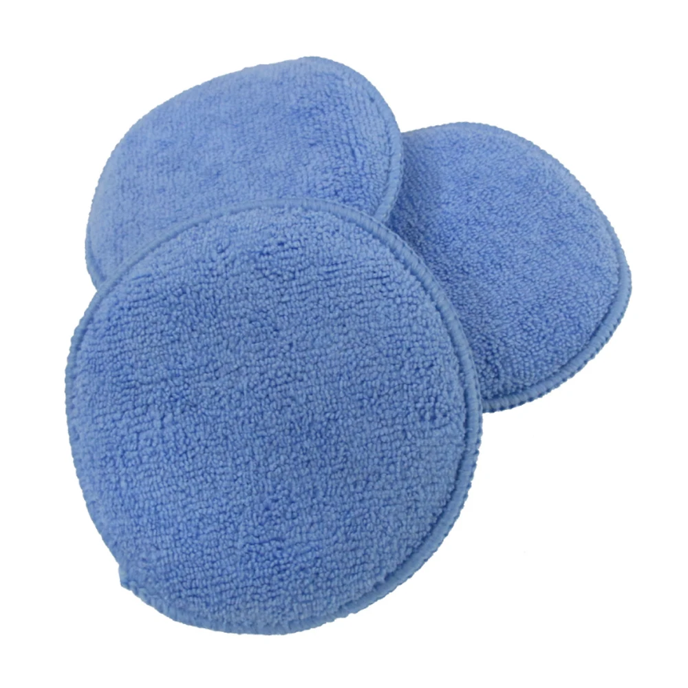 10 Pcs 5 pollici pulizia auto ceretta lucidatura cura della vernice cuscinetti Buff cuscinetti in microfibra spugna cera lucidatura con tasca per le dita