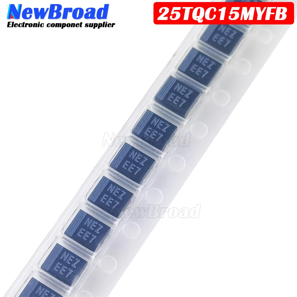 10PCS SMD Polymer Tantalum Capacitor TEPSLB21E156M8R EE7 NEZ 25V 15UF 3528 1210 B-type 25TQC15MYFB