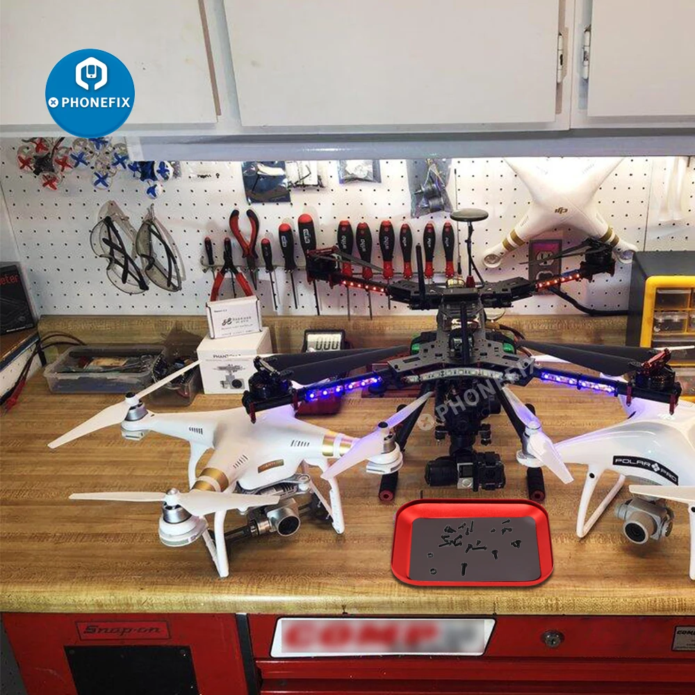 Aluminiowa śruba magnetyczna taca na zdalnie sterowany samochód gąsienicowy zdalnie sterowana łódka RC Drone Model Rc helikoptery samoloty Repair Tool
