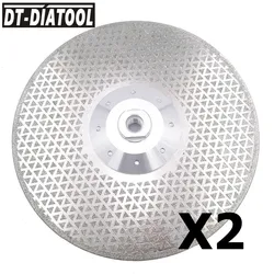 DT-DIATOOL  9inch /230mm Electroplated Diamond Cutting Grinding Disc Double Grinding Sides M14 Thread Granite Marble Saw Blade