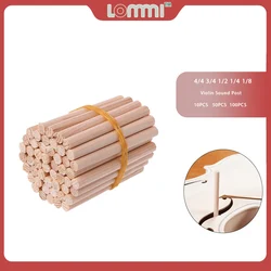 LOMMI 10PCS 50PCS 100PCS Hohe Qualität 4/4 3/4 Violine Ton Post Fichte Holz Violine Teil Zubehör 4/4 geige Sound Beitrag Roll