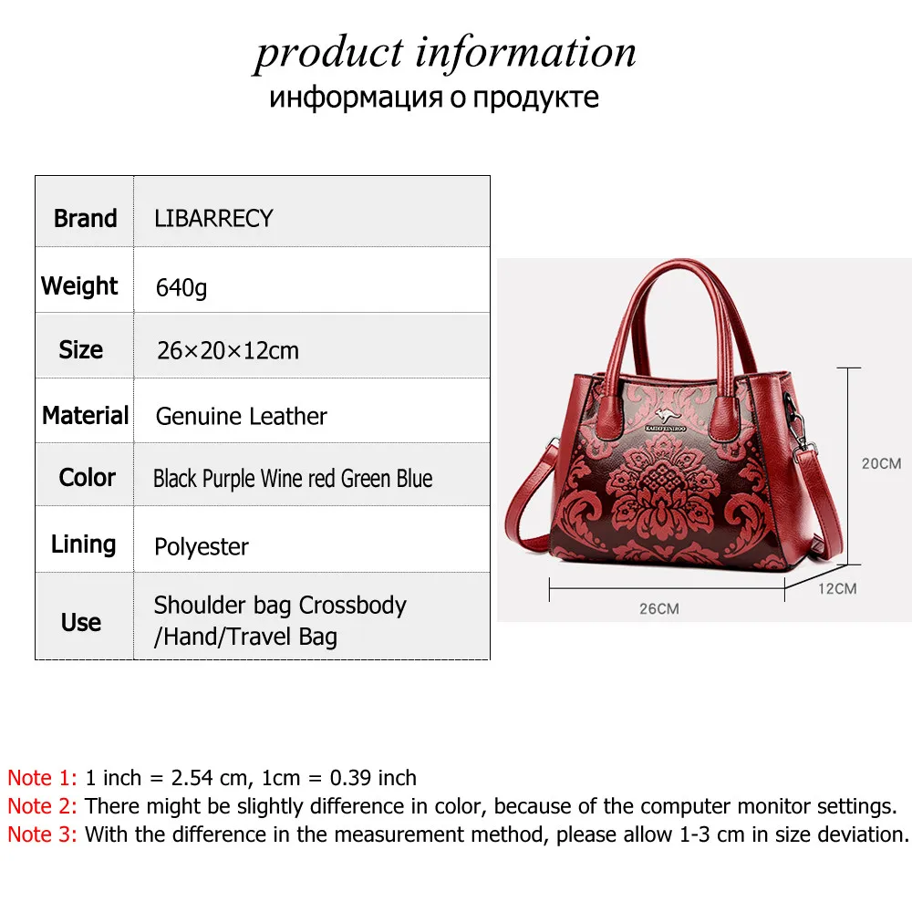 New Flower Pattern Design Women\'s Shoulder Bags Luxury Ladies Handbag Fashion Designer Women Genuine Leather Crossbody Bag Sac