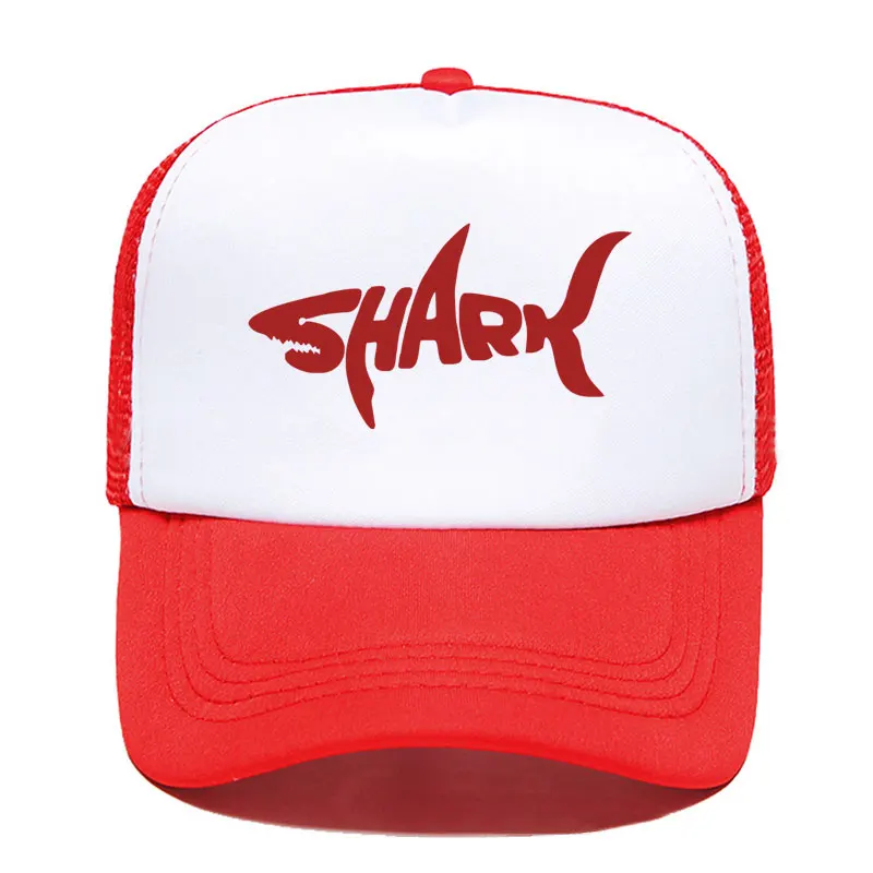 2020 New Shark Print Baseball Cap Funny Casual Men Women Parent-child Hats Mesh Visor Outdoor Sun Hat Adjustable Caps