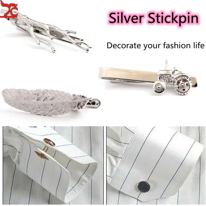 Luxury Casual Shirt Tie Clips for Men Carved Exquisite Cufflinks Anchor Branch Car Style Sr Color Mens Tie Bar Pinch Clip