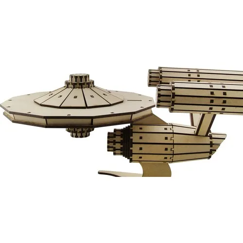 3D Tentoonstelling Hout Starship Enterprise Schaal Model 255 Onderdelen