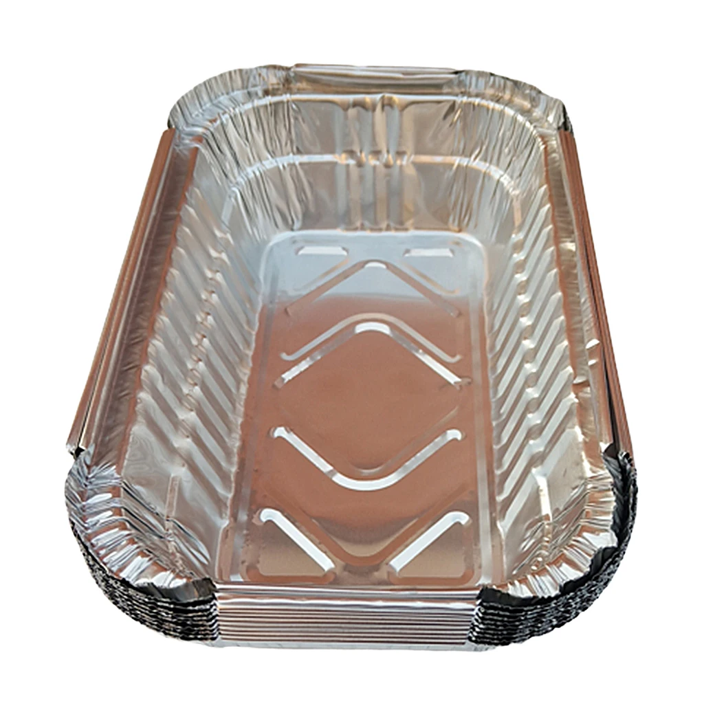 10x Aluminum Foil Grill Drip Pans For  Outdoor BBQ Weber Grills Cooking