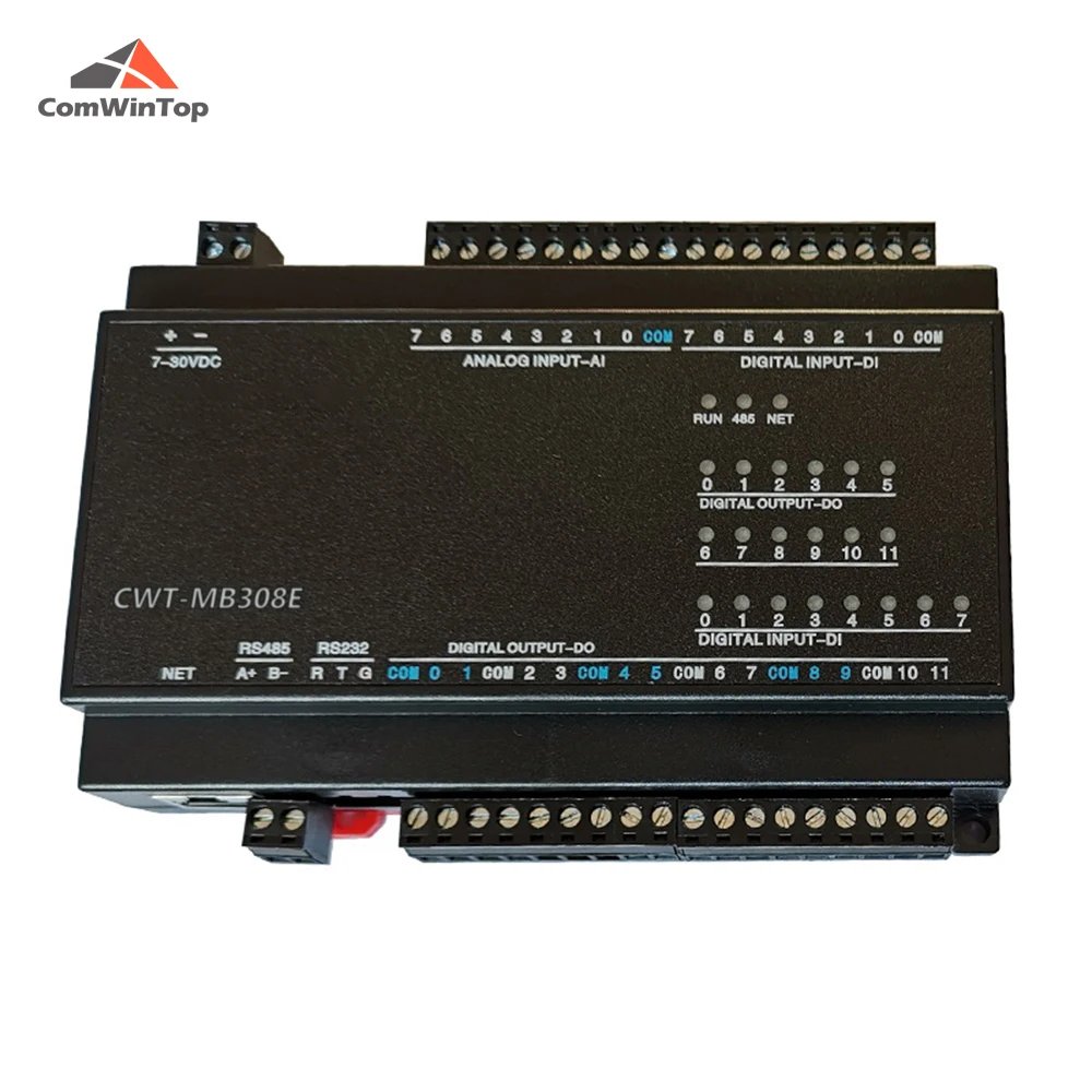 

CWT-MB308E 8AI+8DI+12DO RS485 RS232 Ethernet Modbus Rtu Tcp Io Acquisition Module