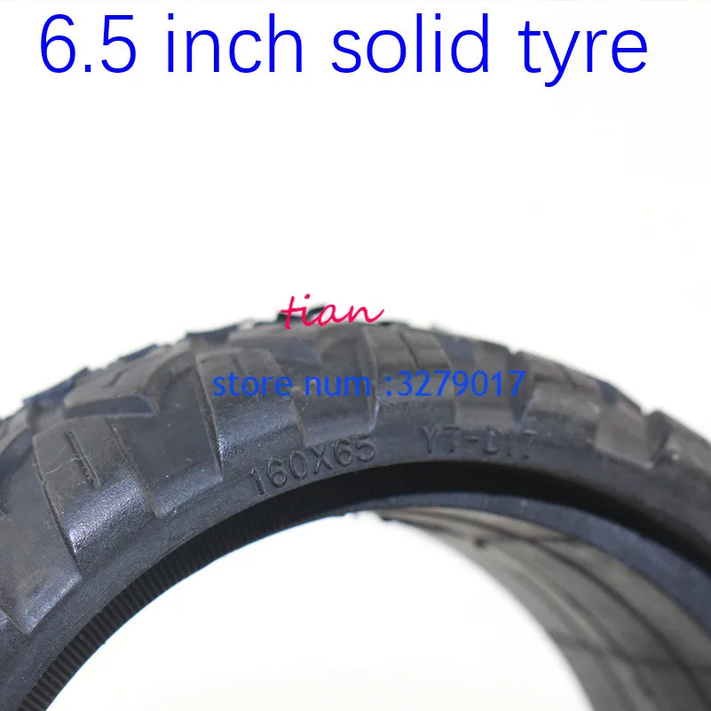 Free Shipping 6.5 Inch Solid Tyre Rubber Tire for Mini Smart Self Balancing Scooter 6.5