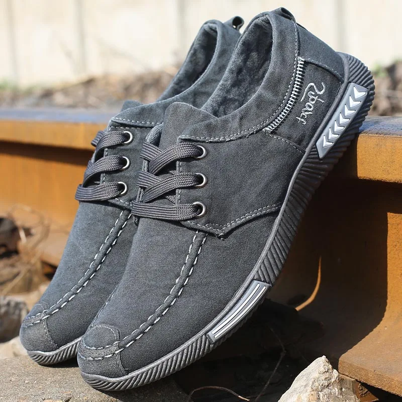 Canvas Men Shoes Denim Lace-Up Men Casual Shoes New 2018 Plimsolls Breathable Male Footwear Spring Autumn Men Footwear866