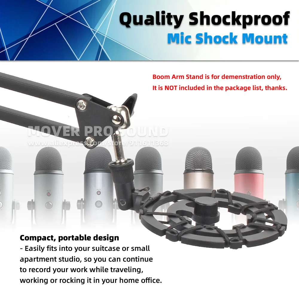 Untuk BLUE YETI & PRO Holder Suspensi Getaran Mount Anti Shock Mikrofon Stand Hold Mic Recording Anti Shock Mike Bracket