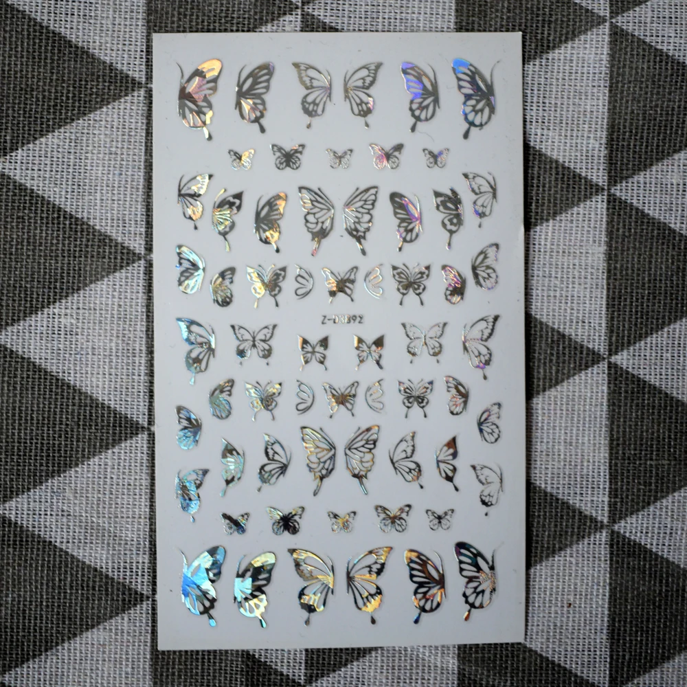 Simulation DIY10PCS Colorful Butterfly Nail Art Sticker Personality Nail Slider Nail Decoration Decal