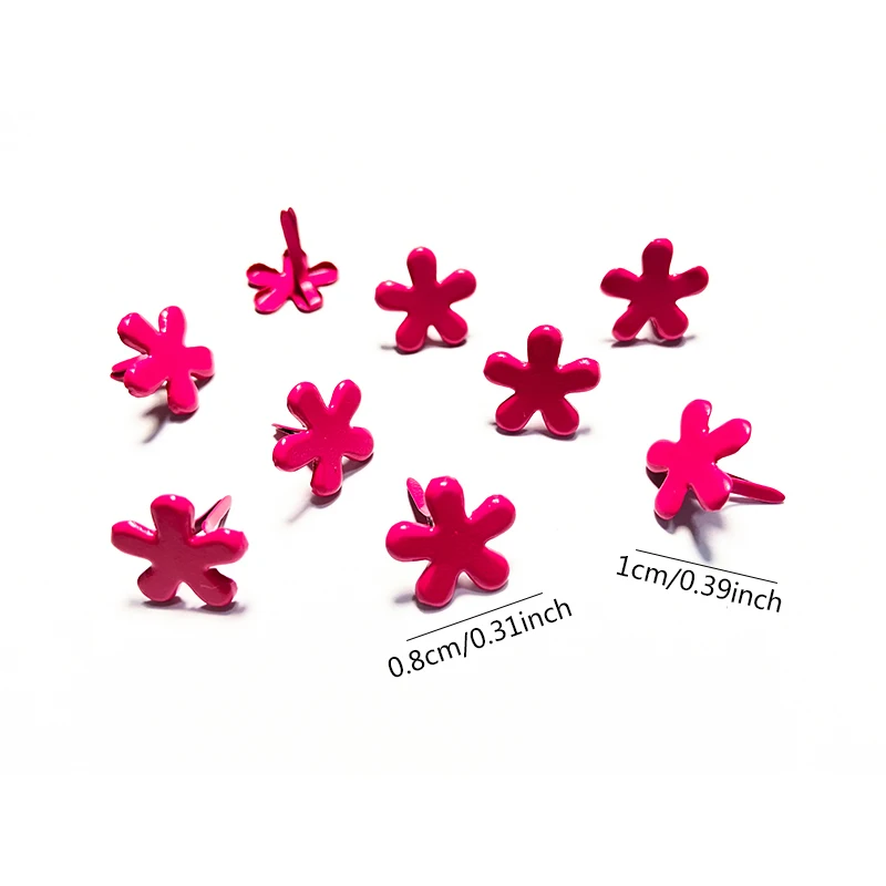 Colorful Flower Metal Fixing Brads Scrapbooking Embellishment Brads Fastener Kids DIY Handmade Paper Crafts Accessories