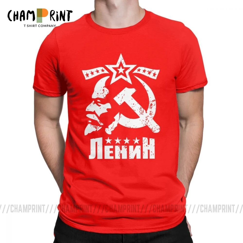 Vladimir Ilyich Lenin Men\'s T Shirts CCCP USSR T-Shirt Bolshevik Revolution Clothes Communism Marxism Socialism Tee Shirt