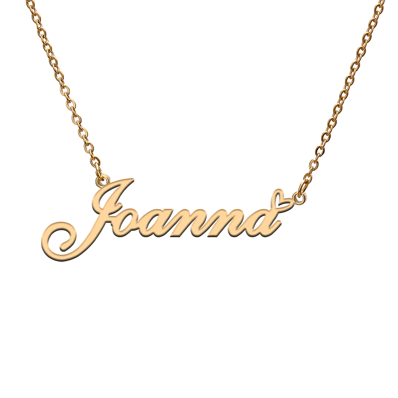 

God with Love Heart Personalized Character Necklace with Name Joanna for Best Friend Jewelry Gift