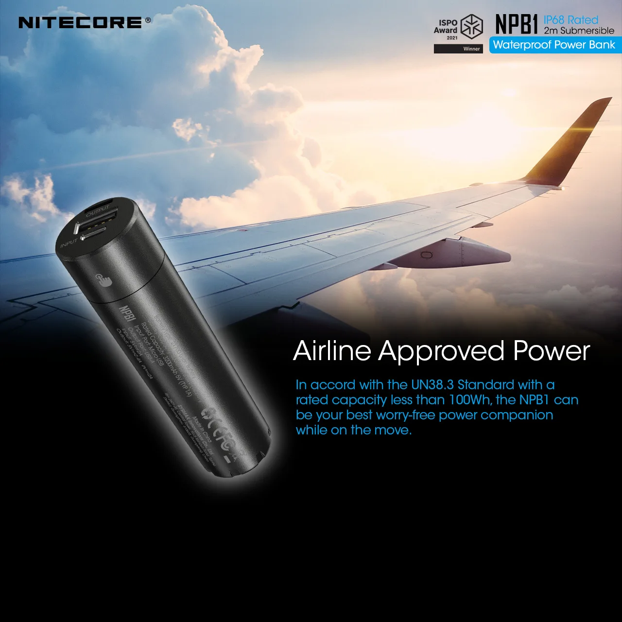 NITECORE NPB1 5000mAh Power Bank Waterproof Mobile Charger QC3.0 18W Output For IPhone Huawei Phone Headphone Headlamp PowerBank