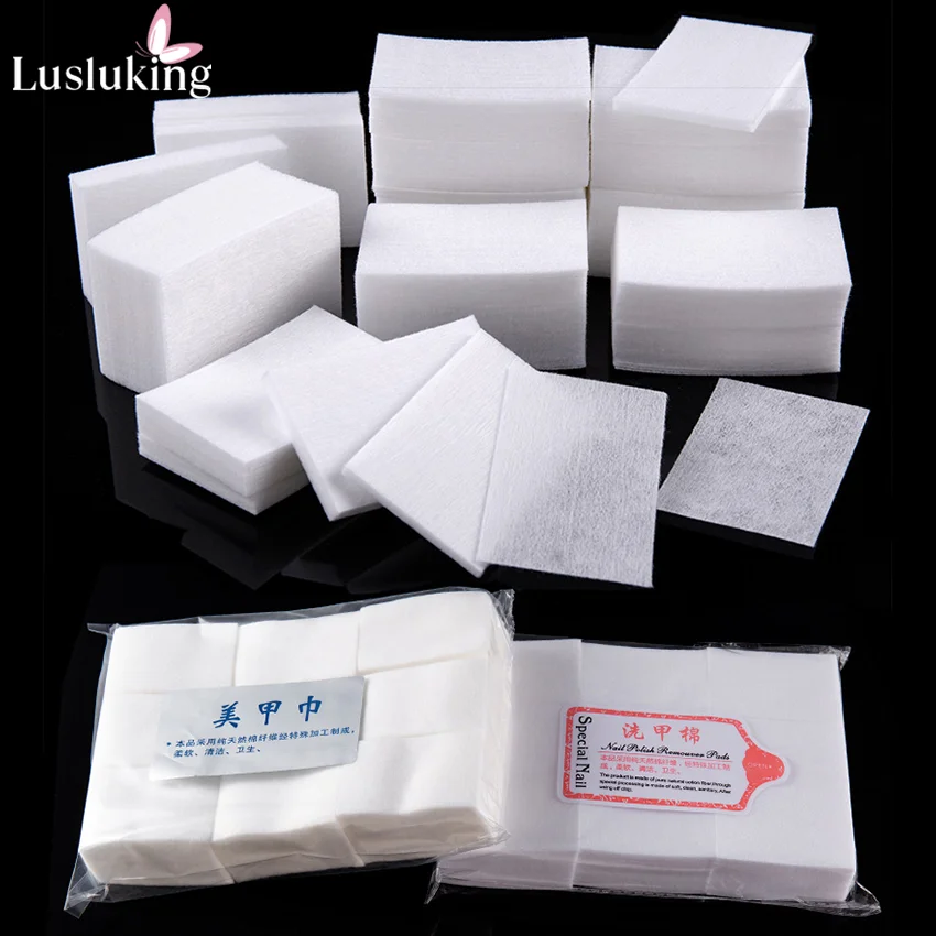 500/450pcs Lot Nail Art Polish Gel Remover Cleaner Cotton Wipes Paper Lint Free Pads Acrylic Cleaning Manicure Tool