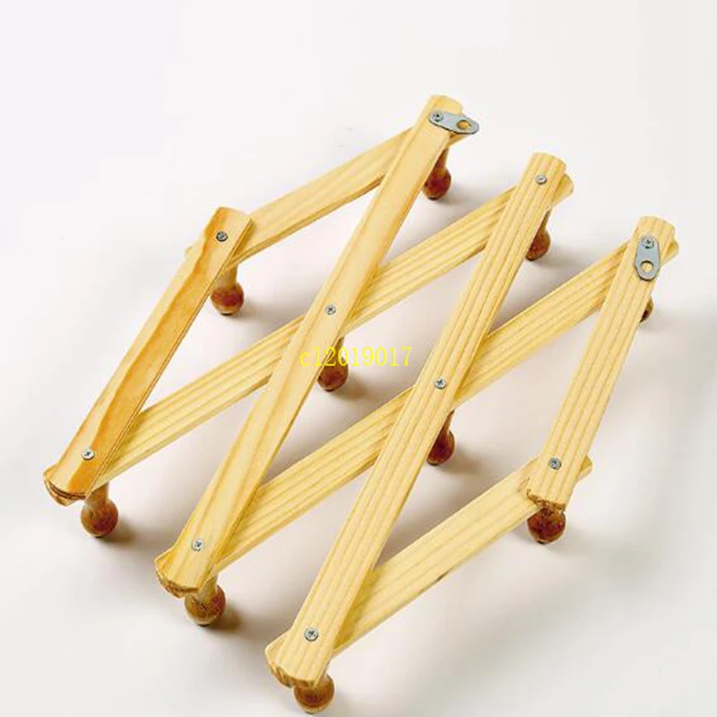 

Solid wood hanger retractable hanger and tie rack
