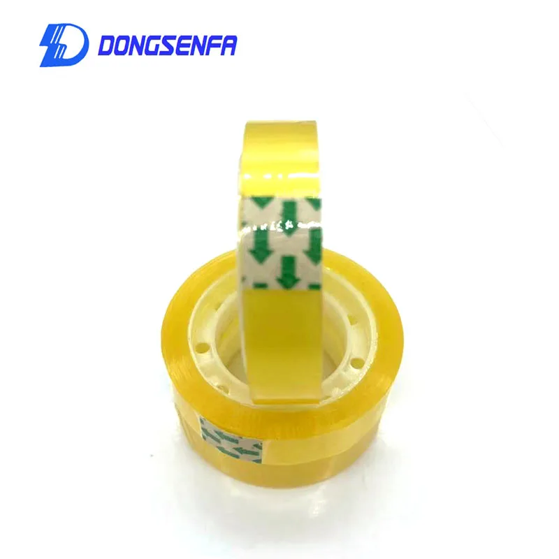 DONGSENFA 12pcs 12mm Width Clear Transparent Tape Sealing Sticky Tape Rolls Home Office Packing Supplies School Stationery