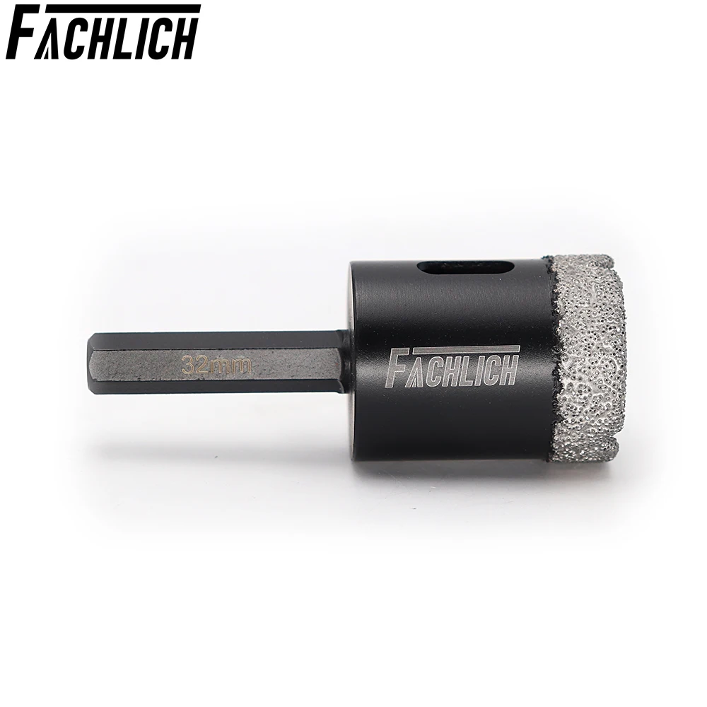 FACHLICH 1pc Hexagon shank Diamond Dry Drilling core Bits Hole Saw Drill Core Bits Core Drilling Bits Diameter 32mm