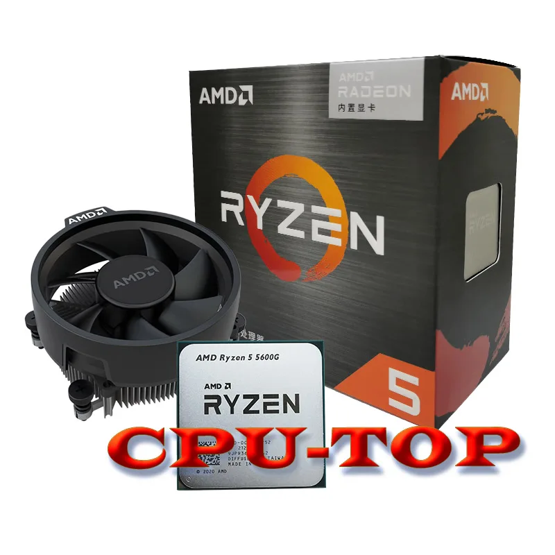 AMD Ryzen 5 5600G R5 5600G 3.9GHz Six-Core Twelve-Thread 65W CPU Processor L3=16M 100-000000252 Socket AM4 New and have fan