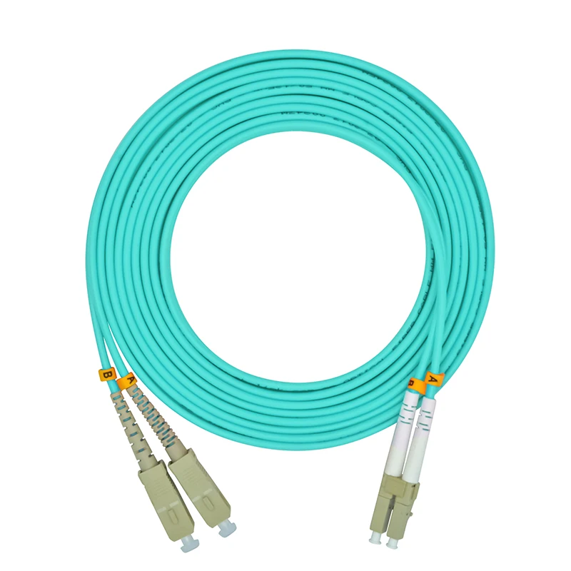 

25M LC-SC DUPLEX 10 GIGABIT 50/125 MULTIMODE FIBER OPTIC CABLE OM3 AQUA 10GB,PATCH CORD JUMPER