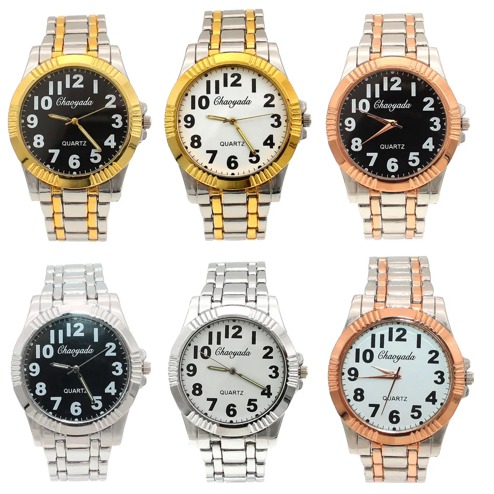 10pcs/Lot, Mixed Bulk Fashion Men Watches Stainless Steel Quartz Business Dress Wristwatches Men Gift