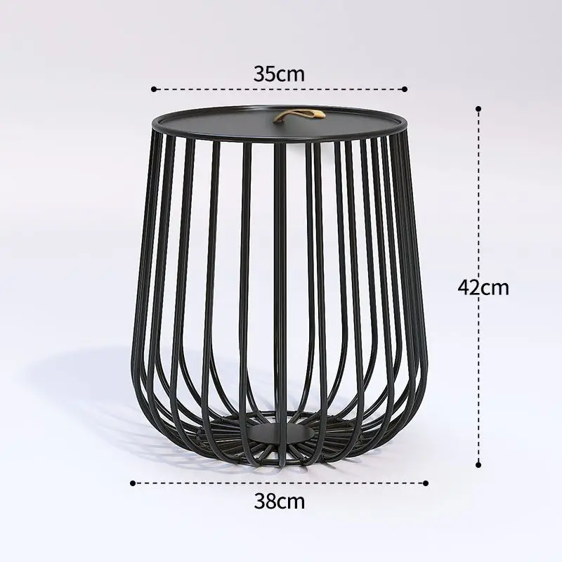 Cat cage coffee table Wind Iron Art Creative Simple Sofa Coffee Table Metal Living Room Office Bedroom Coffee Table Side Table