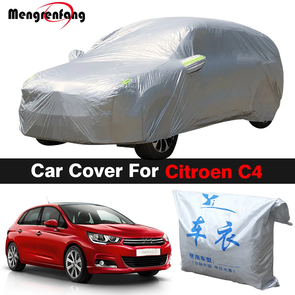 Car Cover Outdoor Anti-UV Sun Shade Rain Snow Ice Resistant Dust Proof Cover For Citroen C4 Hatchback Sedan Coupe