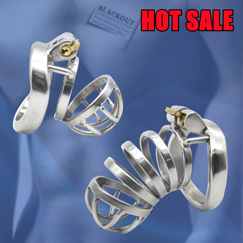 

BLACKOUT A27X Stainless Steel Male Cock Cage Penis Ring with/without Barbed Anti-off Ring Fetish Chastity Device Adult Sex Toys