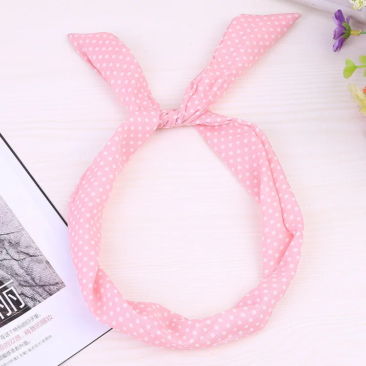 New Style 2022 Hair Ring Hair Accessories Headdress Rabbit Ears Headband Bow Hair Hoop Headbands Hair Scarf Band Bow Hairbands