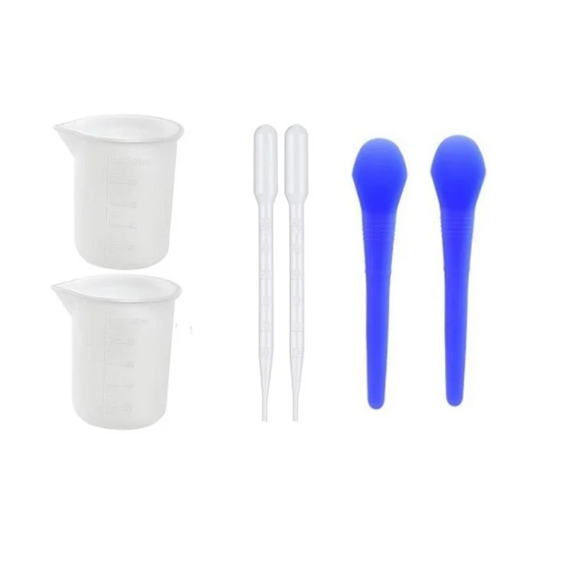 Silicone Resin Mold Resin Stirring Stick Reusable Tools DIY Jewelry Making Mixing Measuring Cups Stir Bar Handmade Accessories