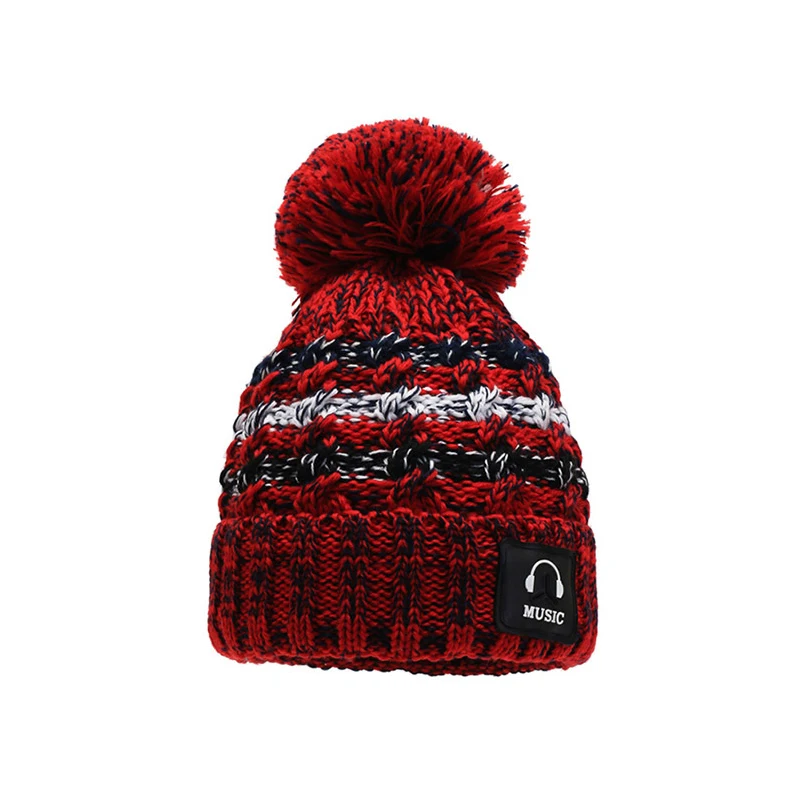 Winter Hats for Woman Thicker Beanies Knitted Cap Girls Autumn Beanie Chenille Ball Hats Fleece-lined Warmer Bonnet Casual Cap