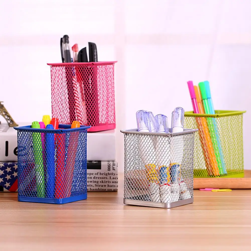 ปากกาขนาดใหญ่ Pencil กล่องสวมใส่ Wrought Iron เดสก์ท็อปปากกาตาข่ายกล่อง