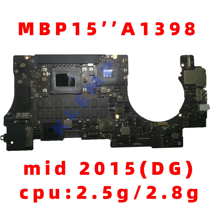 Motherboard A1398 Asli untuk MacBook Pro Retina 15 "CPU Papan Logika I7/8GB/16GB 2015 Tahun