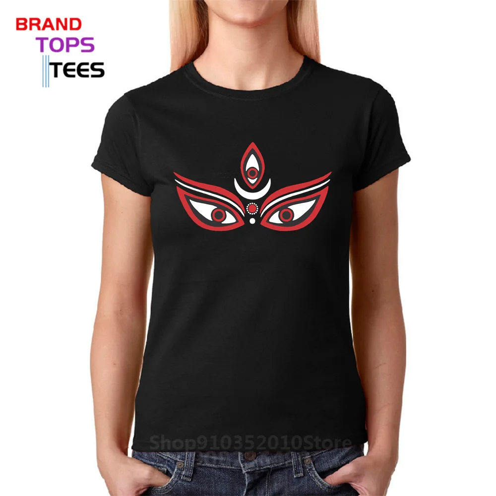 India Lord Shiva T-shirt Women Hinduism Kali Women's T shirt Gods of Hinduism tee shirt Hindu Goddess KALI EYE T shirt