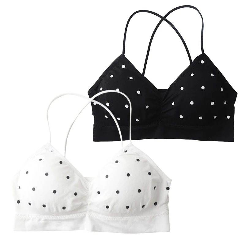 Women\'s Bra Push Up Bra Sports Bra For Women Seamless Sexy Lingerie Female Polka Dot Soft Fashion Underwear Women\'s Tube Top