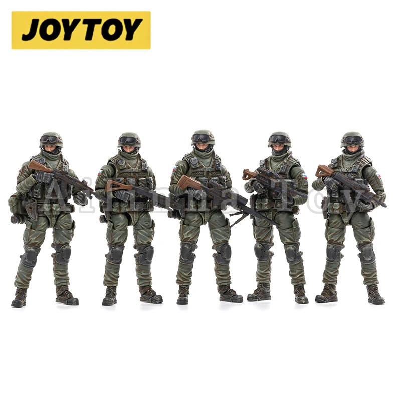 JOYTOY-figura de ação infantaria naval russa, coleção anime, modelo militar, presente, 1:18, 3.75, 5 unidades por conjunto