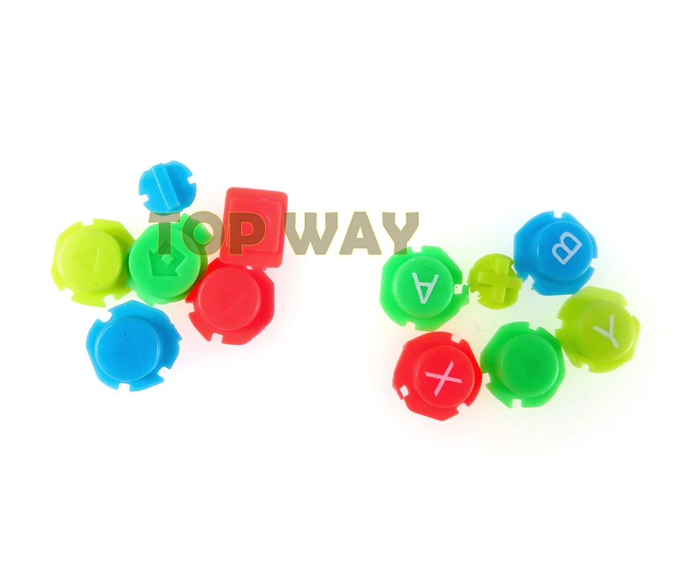 1set Joystick Tombol Tombol Arah ABXY Warna-warni untuk Pengendali Nintendo Switch NS NX Joy-con Pengontrol Kiri Kanan