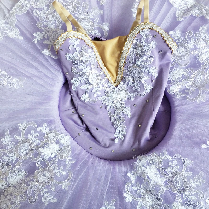 Robe Tutu de Ballet professionnelle, violet, pour femmes, enfants, adultes, Costumes de Ballet contemporain pour filles en bas âge