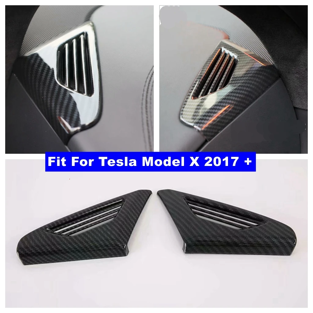 

Dashboard Upper Air Conditioning AC Outlet Vent Decoration Frame Cover Trim For Tesla Model X 2017 - 2020 Accessories Interior