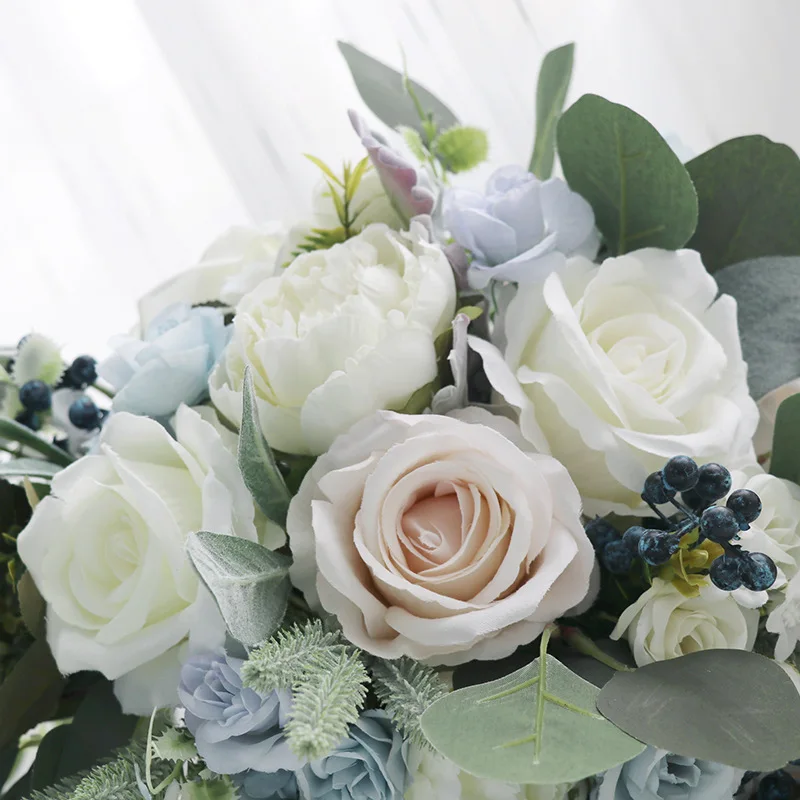 Bouquet di alta qualità accessori da sposa Bouquet blu