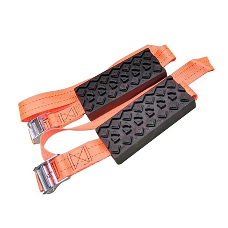 1PC Durable PU Anti-Skid Car Tire Traction Blocks With Bag Emergency Snow Mud Sand Tire Chain Straps For Snow Mud Ice