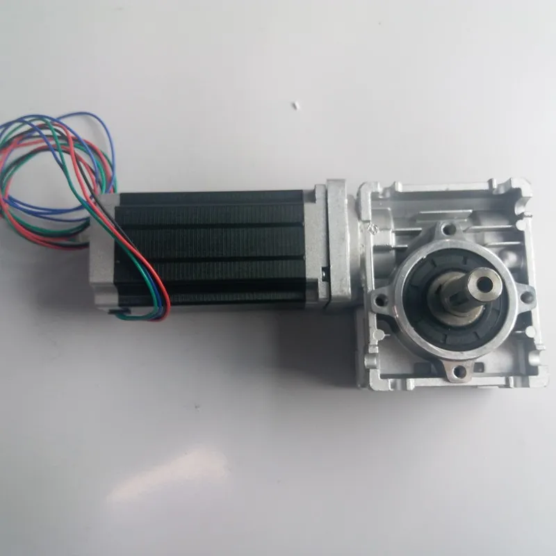 

5:1 Worm Gearbox RV040 Speed Reducer 18mm Output Nema34 Stepper Motor 4A 98MM 6.5NM 930Oz-in Convert 90 Degree for CNC Router