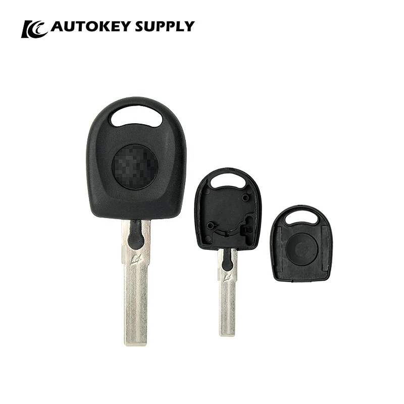 Autokeysupply AKVWS202 Transponder Key With Logo Embedded Shell For VW