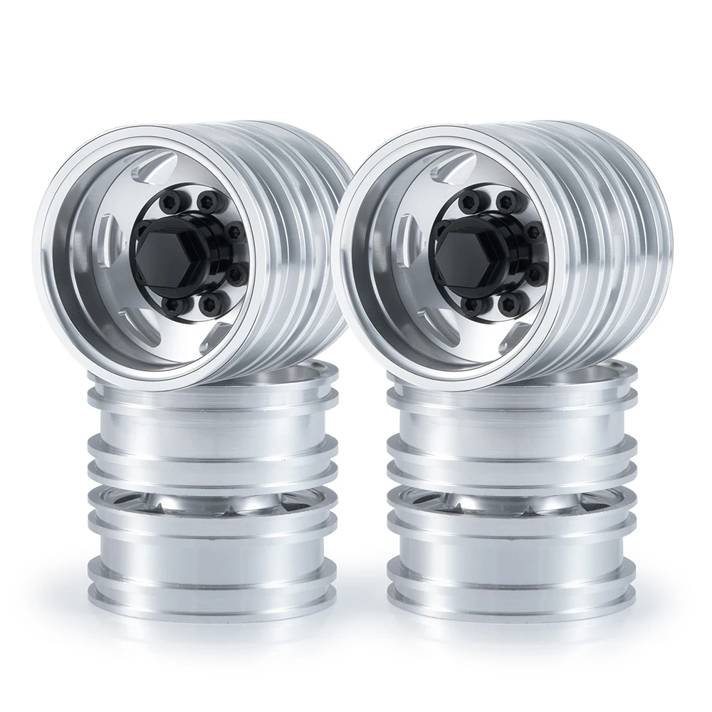 TRINOOD Aluminium Achter Beadlock Velg Hub voor Tamiya 1/14e Schaal RC Tractor Truck Trailer Auto Upgrade Onderdelen